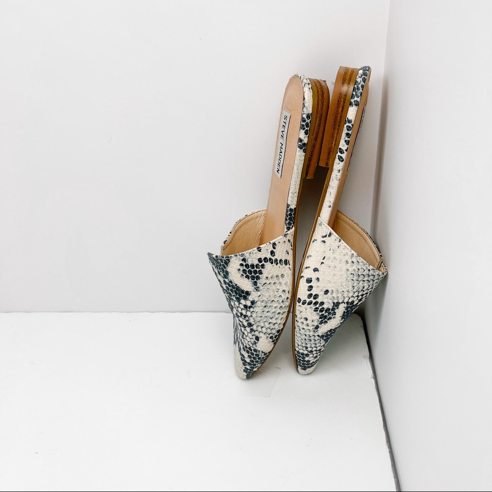 Steve Madden Ally Slip-On Mule In White Snake - image 4